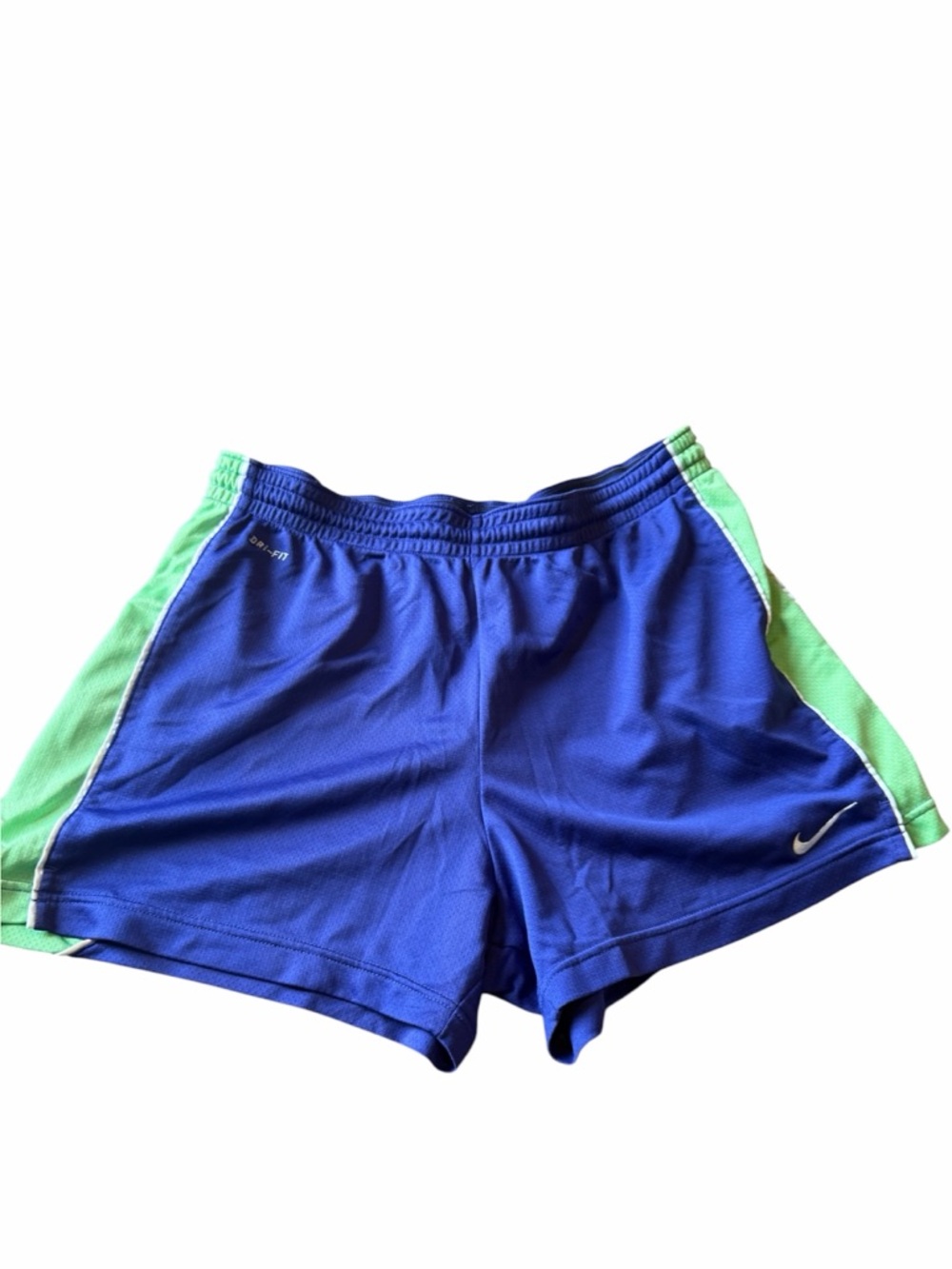 Nike Blue Running Shorts with Mint Green Panels